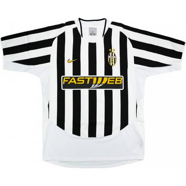 Tailandia Replicas Camiseta Juventus 1ª Retro 2003 2004 Negro Blanco